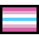 Femboy pride flag (Hot pink, soft pink, white, blue, white, soft pink, hot pink)