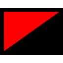Anarcho-communist flag (Two triangles, black and red)
