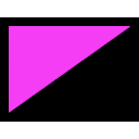 Queer anarchist flag (Two triangles, pink and black)
