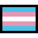 Trans pride flag (Blue, pink, white, pink, blue)